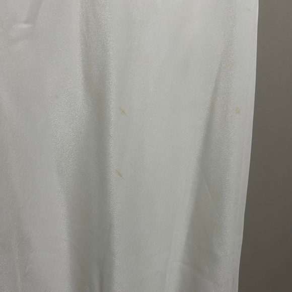 Aspeed Ball Gown XL Elegant White Satin Cowl Neck Maxi Dress Formal Evening Flaw - Picture 11 of 15